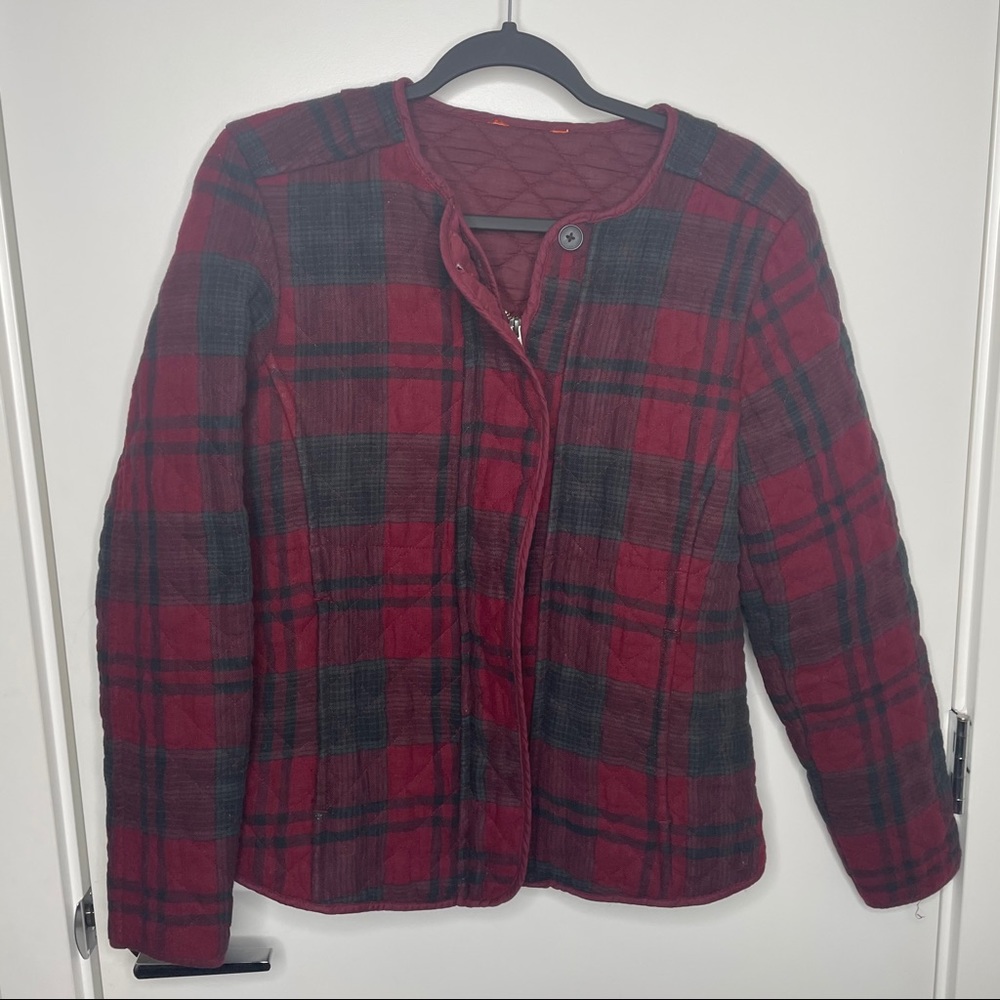 Quilted Plaid Jacket ~ Size Small